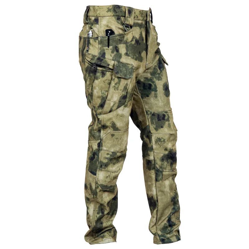 Winter Tactical Pants Men Shark Skin Soft Shell Cargo Trousers Outdoor Multi-pocket Windproof Waterproof Combat Pant S-4XL - STAND OUT FLEXSARAH