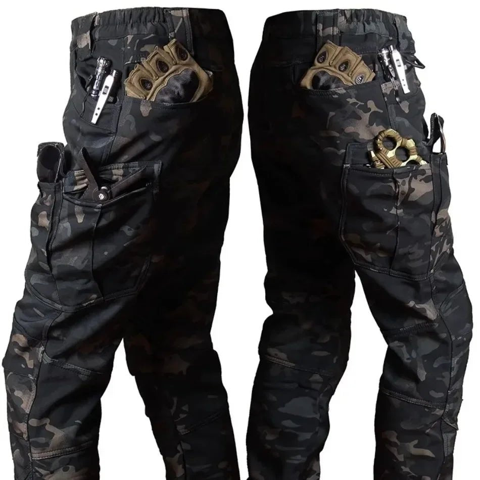 Winter Tactical Pants Men Shark Skin Soft Shell Cargo Trousers Outdoor Multi-pocket Windproof Waterproof Combat Pant S-4XL - STAND OUT FLEXSARAH