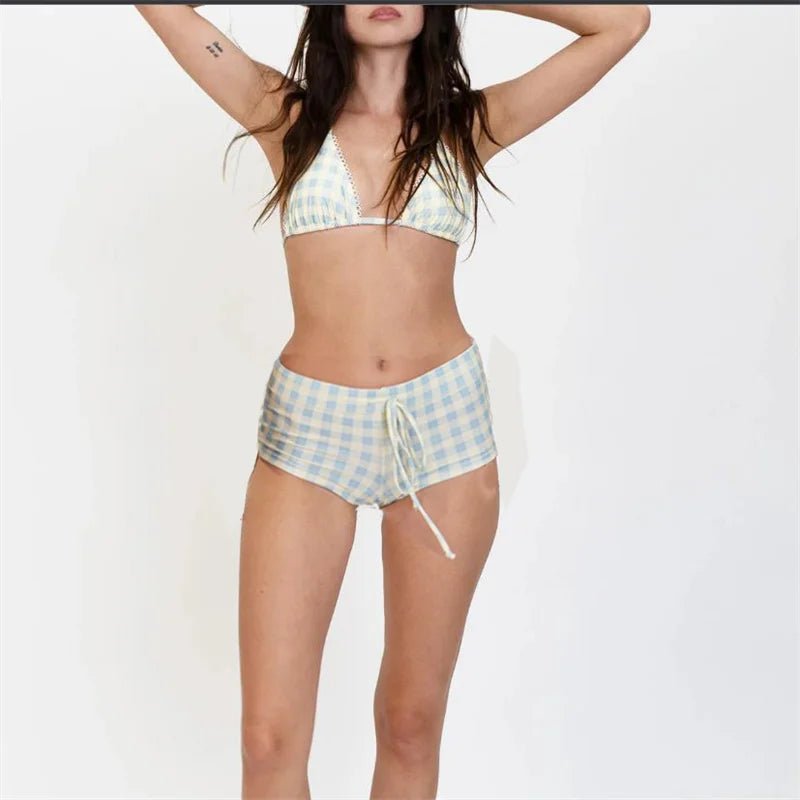 Women 2Pcs Swimsuits Summer Pattern Bikini Set Female Swimwear Fashion Beachwear Ladies Bathing Suit Brazilian Triangle Biquini - STAND OUT FLEXSARAH