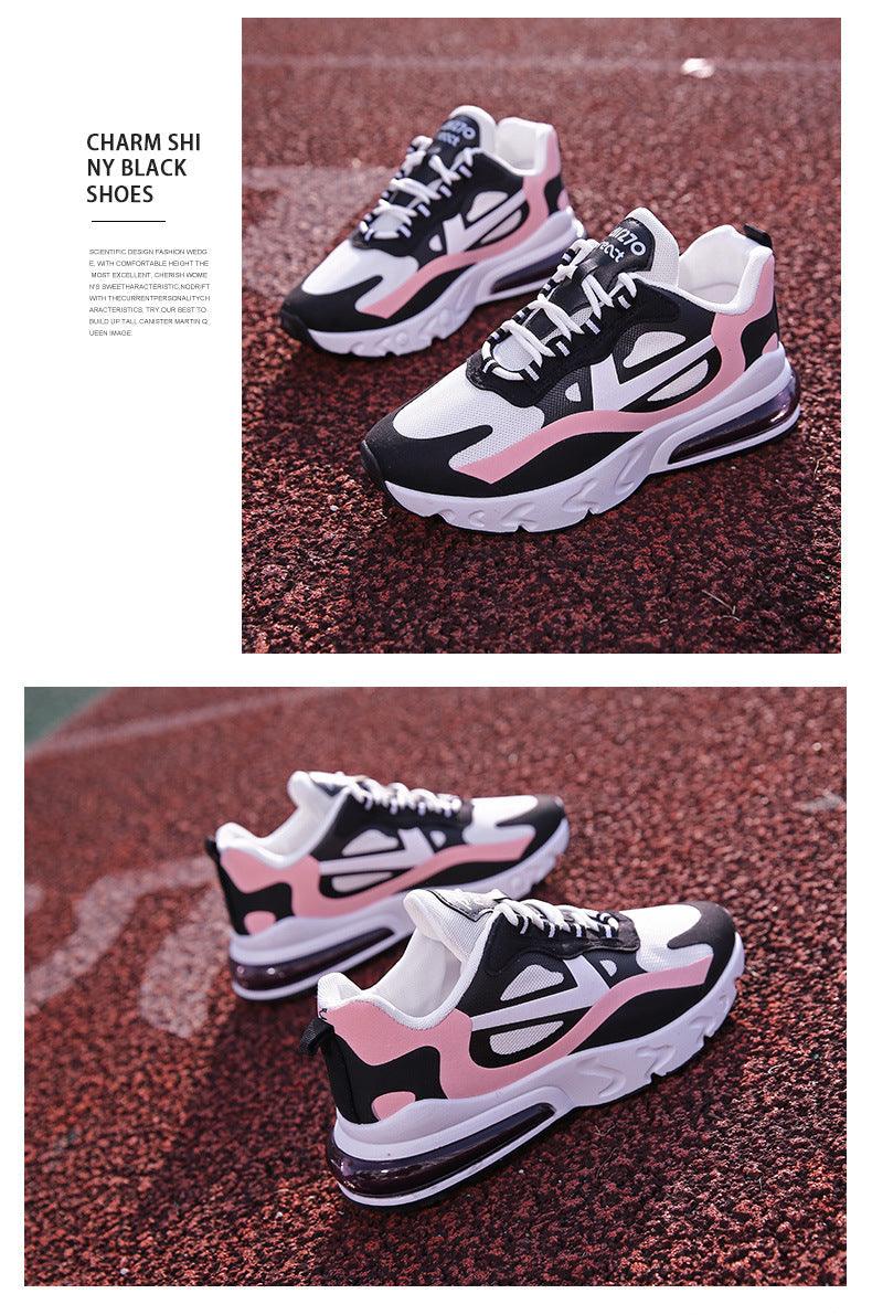 Women Casual Shoes Colorful Sneakers Flat Thick Sole Lightweight Air Cushion Gym Fashion Shoes Breathable Sport Air Fitness Walking Running Athletic Sneakers - STAND OUT FLEXSARAH