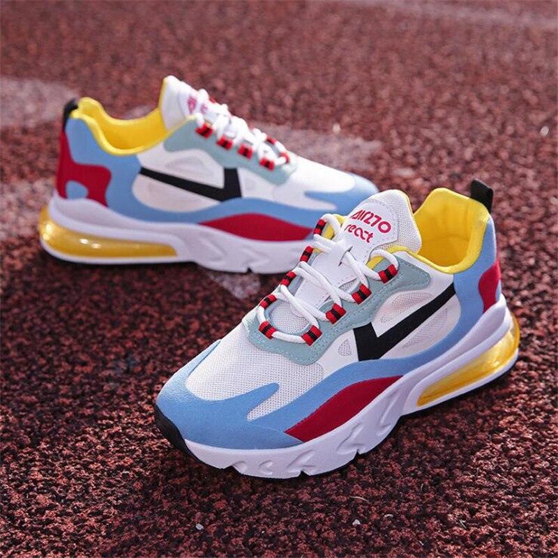 Women Casual Shoes Colorful Sneakers Flat Thick Sole Lightweight Air Cushion Gym Fashion Shoes Breathable Sport Air Fitness Walking Running Athletic Sneakers - STAND OUT FLEXSARAH