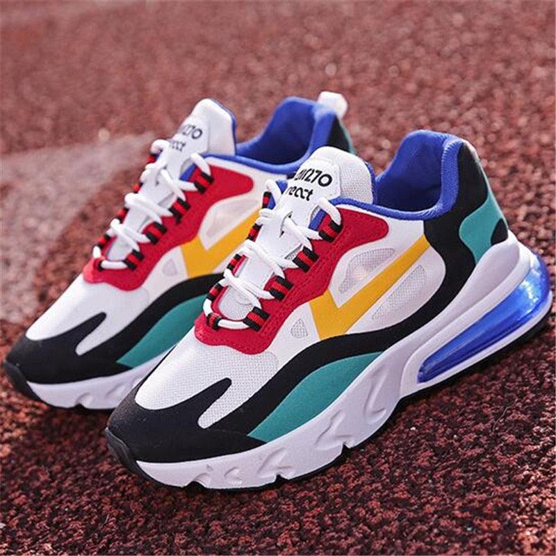 Women Casual Shoes Colorful Sneakers Flat Thick Sole Lightweight Air Cushion Gym Fashion Shoes Breathable Sport Air Fitness Walking Running Athletic Sneakers - STAND OUT FLEXSARAH