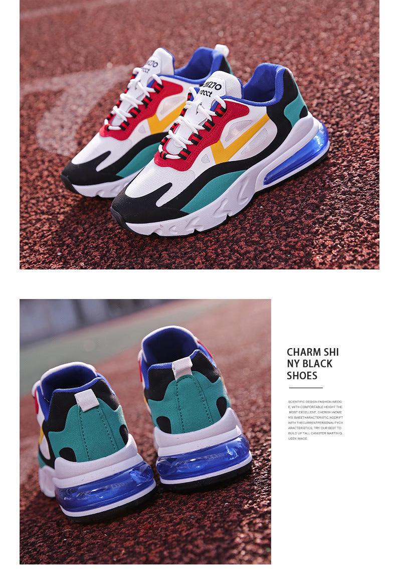 Women Casual Shoes Colorful Sneakers Flat Thick Sole Lightweight Air Cushion Gym Fashion Shoes Breathable Sport Air Fitness Walking Running Athletic Sneakers - STAND OUT FLEXSARAH