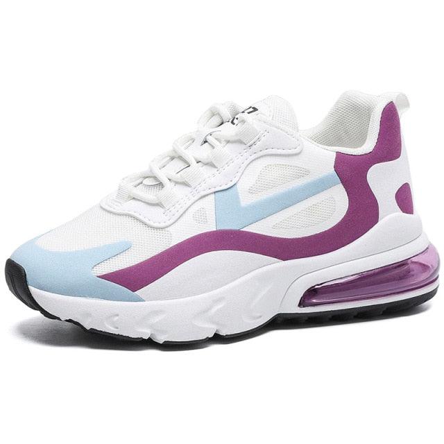 Women Casual Shoes Colorful Sneakers Flat Thick Sole Lightweight Air Cushion Gym Fashion Shoes Breathable Sport Air Fitness Walking Running Athletic Sneakers - STAND OUT FLEXSARAH