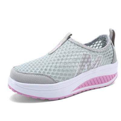 Women Casual Sneakers Sport Fashion Height Increasing Woman Breathable Air Mesh Sneakers Platform Tennis Walking Sneakers Comfortable Lightweight Casual Fitness Shoes - STAND OUT FLEXSARAH