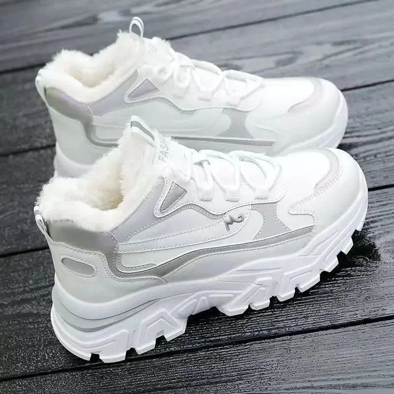 Women's cotton shoes women's suede snow boots sports shoes versatile high top shoes for students - STAND OUT FLEXSARAH