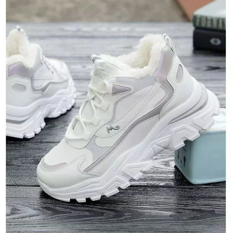 Women's cotton shoes women's suede snow boots sports shoes versatile high top shoes for students - STAND OUT FLEXSARAH