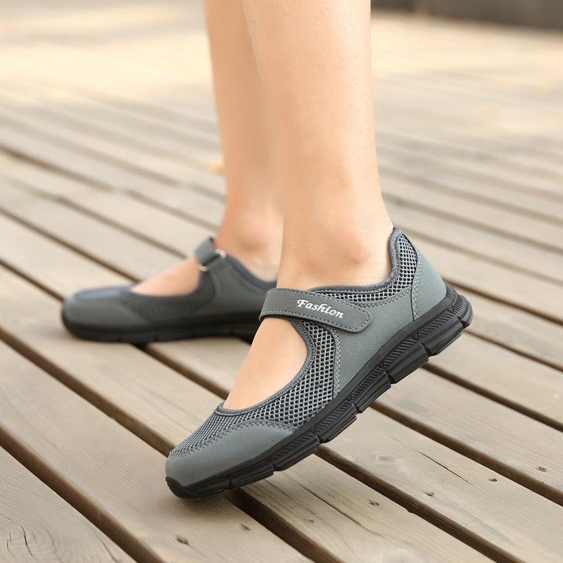 Women's Elegant Walking Shoes Flat Outdoor Comfortable Breathable Casual Soft Sole Lightweight Sport Running Fashion Breathable Mesh Womens Espadrilles - STAND OUT FLEXSARAH