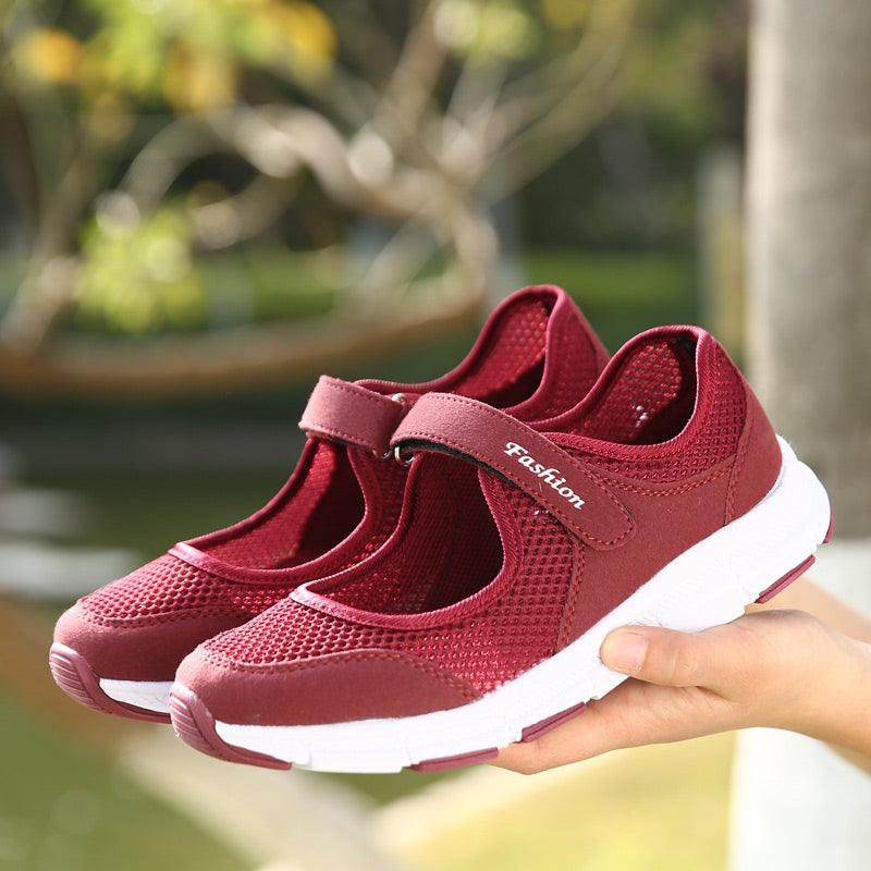 Women's Elegant Walking Shoes Flat Outdoor Comfortable Breathable Casual Soft Sole Lightweight Sport Running Fashion Breathable Mesh Womens Espadrilles - STAND OUT FLEXSARAH