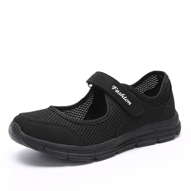 Women's Elegant Walking Shoes Flat Outdoor Comfortable Breathable Casual Soft Sole Lightweight Sport Running Fashion Breathable Mesh Womens Espadrilles - STAND OUT FLEXSARAH