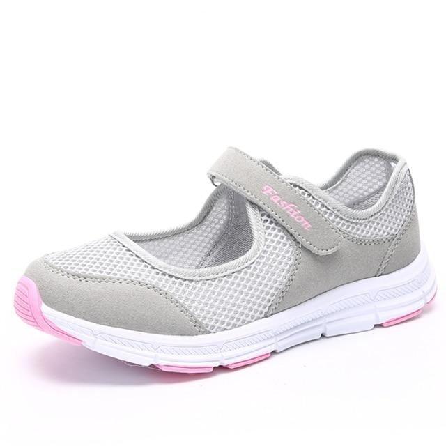 Women's Elegant Walking Shoes Flat Outdoor Comfortable Breathable Casual Soft Sole Lightweight Sport Running Fashion Breathable Mesh Womens Espadrilles - STAND OUT FLEXSARAH