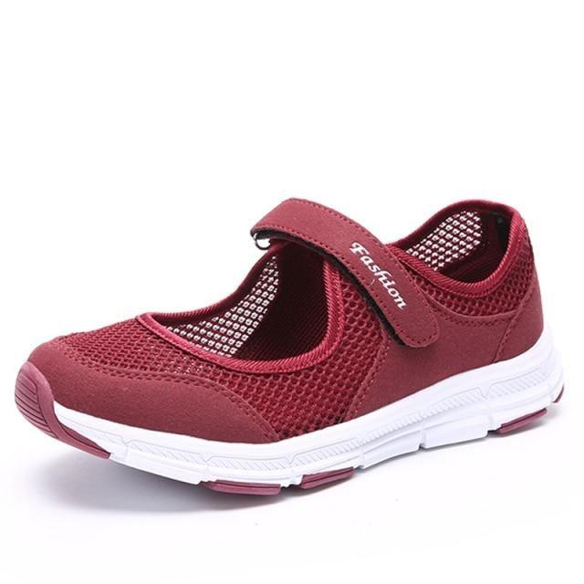 Women's Elegant Walking Shoes Flat Outdoor Comfortable Breathable Casual Soft Sole Lightweight Sport Running Fashion Breathable Mesh Womens Espadrilles - STAND OUT FLEXSARAH