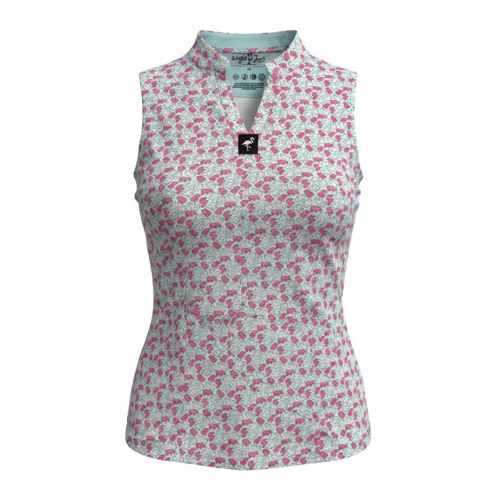 Women's Frosted Animal Cookies Sleeveless Golf Polo | Moisture-Wicking Performance Golf Top - STAND OUT FLEXSARAH