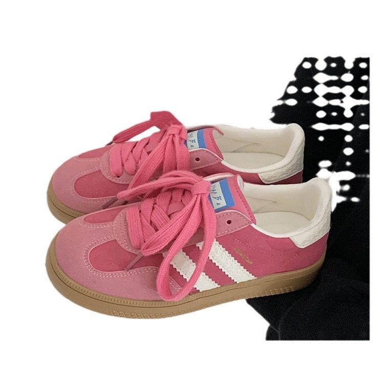 Women's Retro White Sneakers - Casual Sports Shoes with Thick Sole - STAND OUT FLEXSARAH