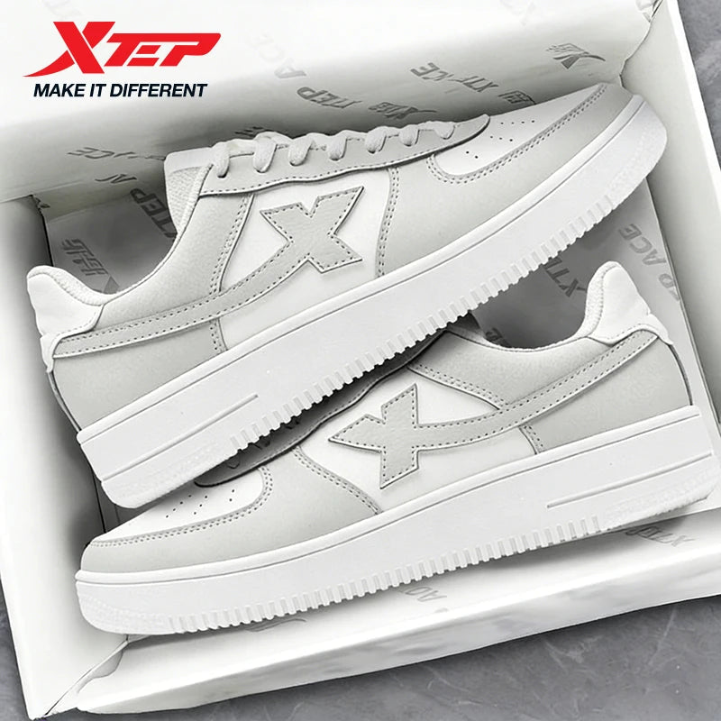 Xtep Skateboarding Shoes For Men Trendy Street Style Fashion Low Top Thick Sole Durability Comfortable Jogging Shoe 874119319851 - STAND OUT FLEXSARAH