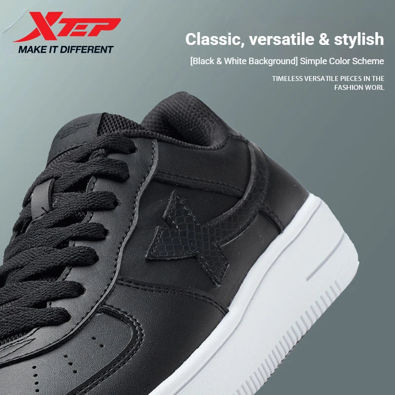 Xtep Skateboarding Shoes For Men Trendy Street Style Fashion Low Top Thick Sole Durability Comfortable Jogging Shoe 874119319851 - STAND OUT FLEXSARAH
