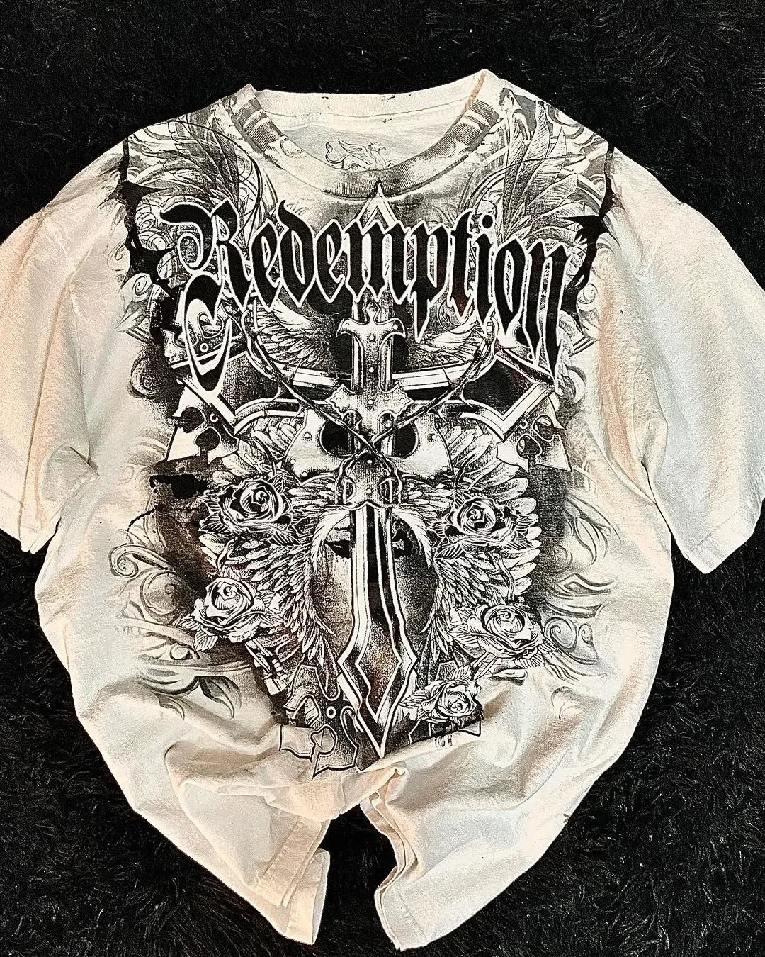 Y2k Tapout American Hip hop Skull Oversized T-shirt men Street Harajuku Retro Letter Print Top couple Casual Graphic t shirts - STAND OUT FLEXSARAH
