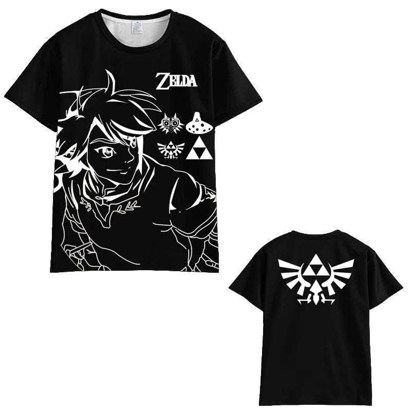 Zelda Tears of The Kingdom T-shirt Anime Cartoon Short Sleeve Cosplay Prom Dress Up Props Men Loose Breathable Clothes Tops Gift - STAND OUT FLEXSARAH