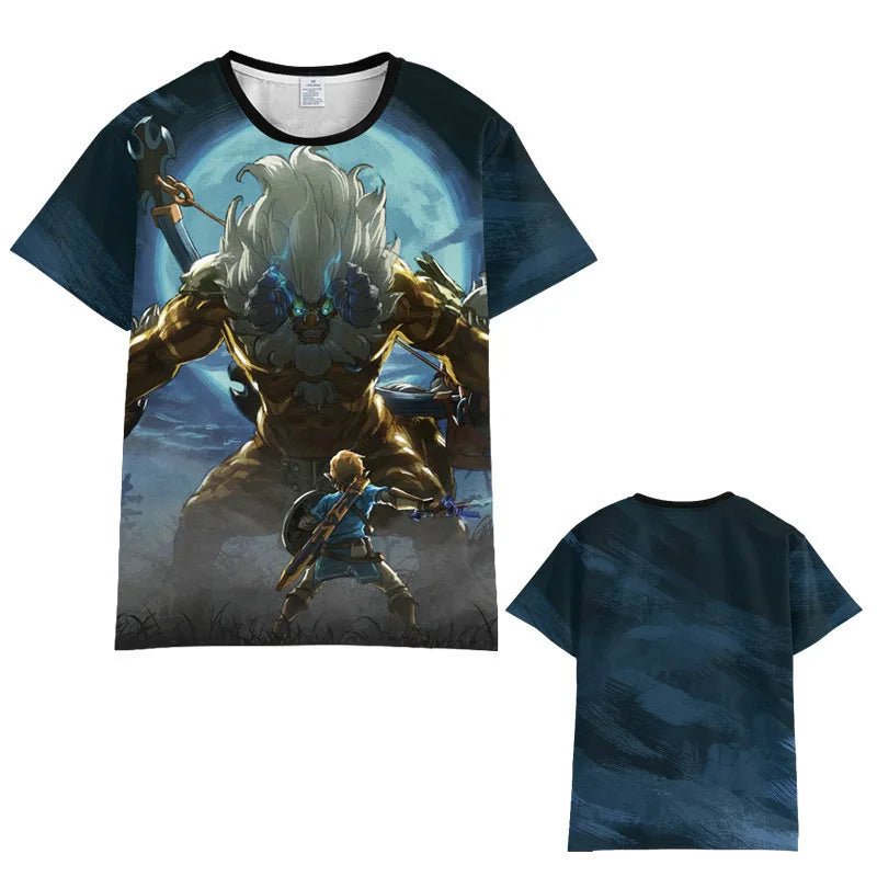 Zelda Tears of The Kingdom T-shirt Anime Cartoon Short Sleeve Cosplay Prom Dress Up Props Men Loose Breathable Clothes Tops Gift - STAND OUT FLEXSARAH